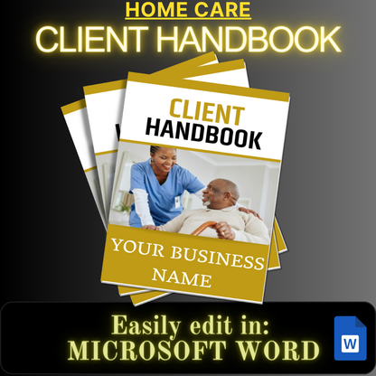 Home Care (Client Handbook & Employee Company Handbook) template bundle