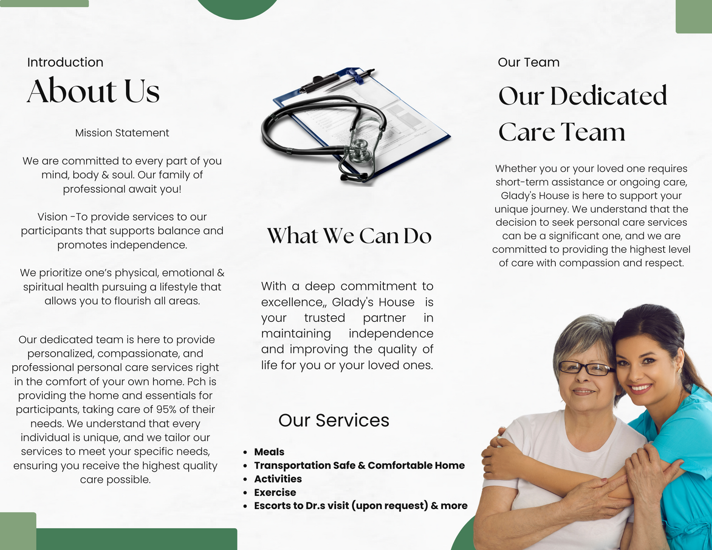 Get BROCHURES for your HOME CARE business!