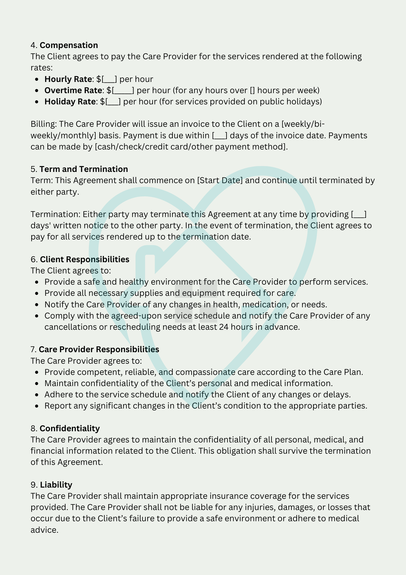 New Client Welcome Pack (Client Intake Form + Service Agreement + Welcome New Client Letters)