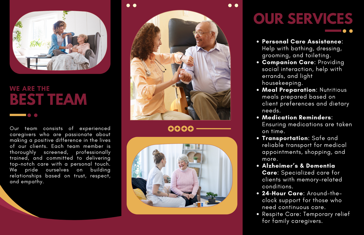 Get BROCHURES for your HOME CARE business!