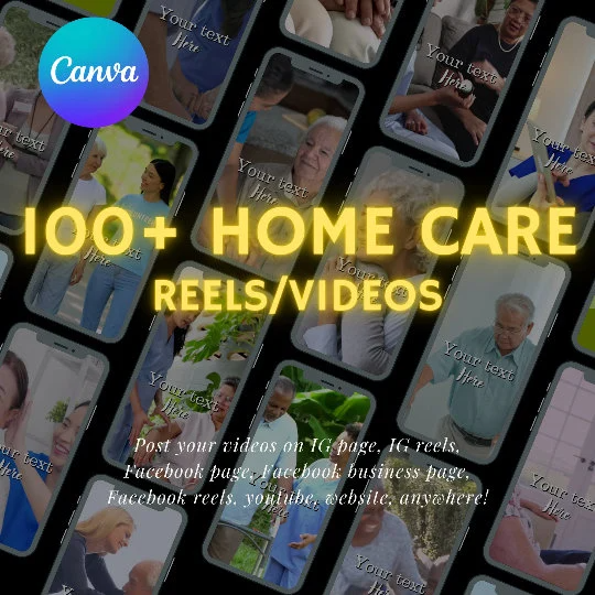 (100+ HOME CARE REELS) edit in canva