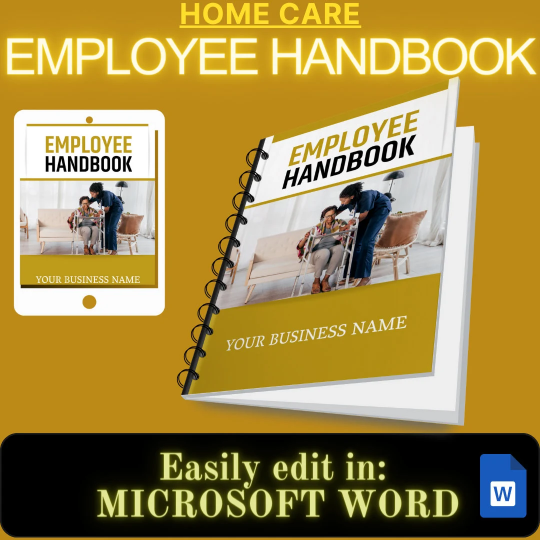 Home Care (Client Handbook & Employee Company Handbook) template bundle