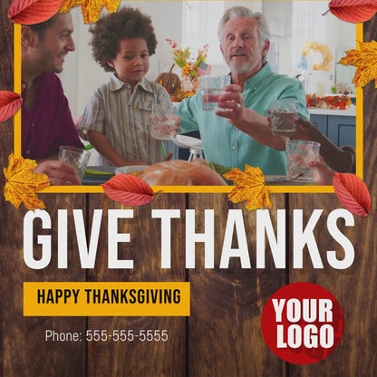 Get 2 (THANKSGIVING) DAY themed promo videos for your business