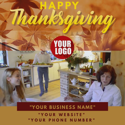 Get 2 (THANKSGIVING) DAY themed promo videos for your business