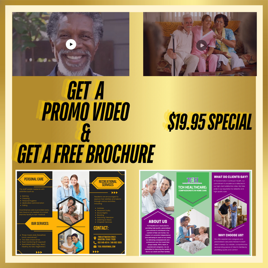 Get a (PROMO VIDEO & 1 FREE BROCHURE) for your business